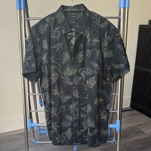 Joe's Jeans Black and Green Patterned Shirt